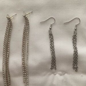 Silver Tone  Dangle Earrings